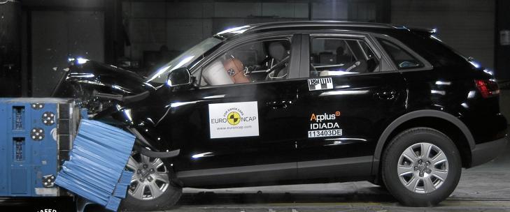 FIRE TESTER: EuroNCAP tester beskyttelse for voksne, barn og fotgjengere samt aktive sikkerhetssystemer.  Foto: EuroNCAP
