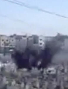 Her bombes kirkeg�rden i Homs
