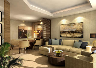 LUKSUS: Hotellet skal ha 1608 rom, med luksussuiter i 69. og 70. etasje. Illustrasjon: JW MARRIOTT MARQUIS DUBAI