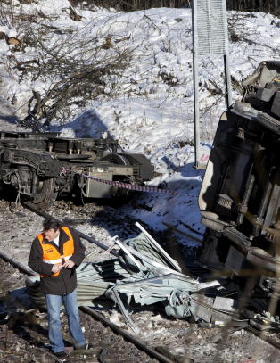 Ulykkestoget holdt 135 km/t da det sporet av