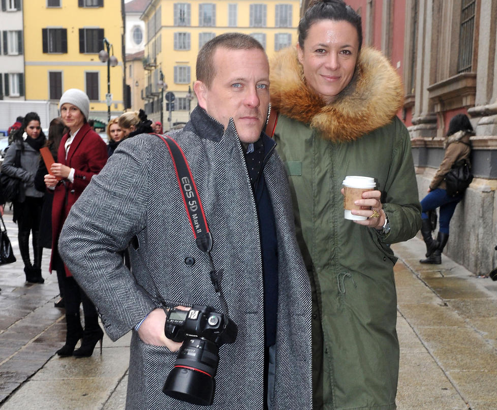 GATEMOTE-PAR: Mannen bak en av de st�rste og mest popul�re gatemotebloggene der ute, The Sartorialists Scott Schuman, er kj�reste med franske Garance Dor�, som st�r bak gatemotebloggen ved samme navn. Foto: Getty Images / All Over Press