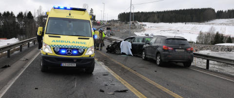 Alvorlig trafikkulykke på E 18