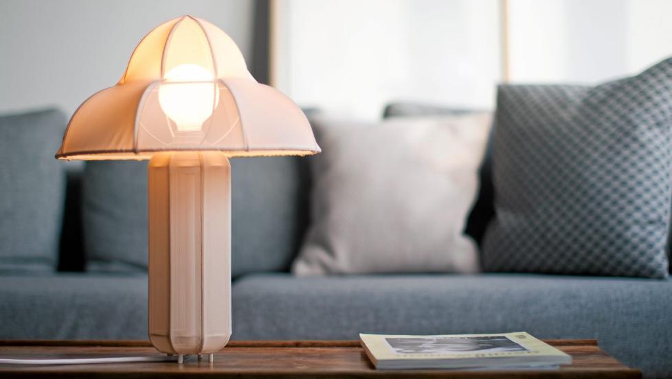 NORSKE LYSPUNKTER: Bordlampen Ray er designet av Kristine Five Melv�r. Foto: Erik Five Gunnerud