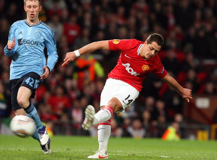 SOVEPUTE: Javier Hernandez ga Manchester United en dr�mmestart, som etterhvert s� ut til � bli en sovepute for hjemmelaget.Foto: SCANPIX/EPA/LINDSEY PARNABY