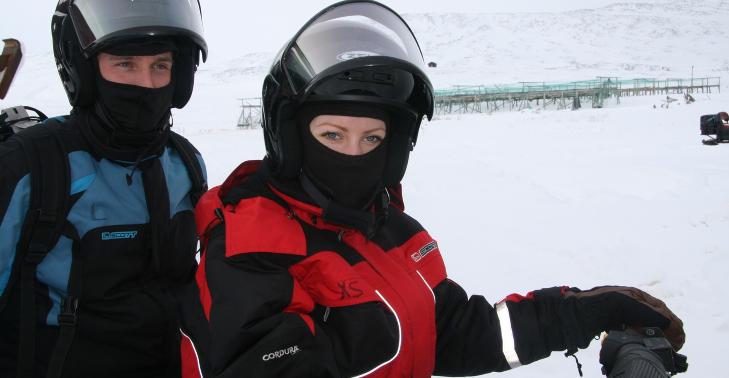 SN�SCOOTERSAFARI: Fra Kj�llefjord til Mehamn, Norges nordligste fastlandskommune. Foto: KIRSTEN M. BUZZI