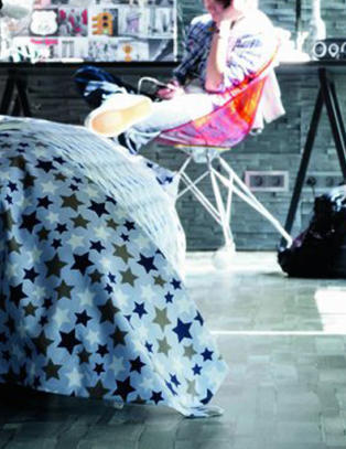 Gulvet er laget av dongeri-laminat