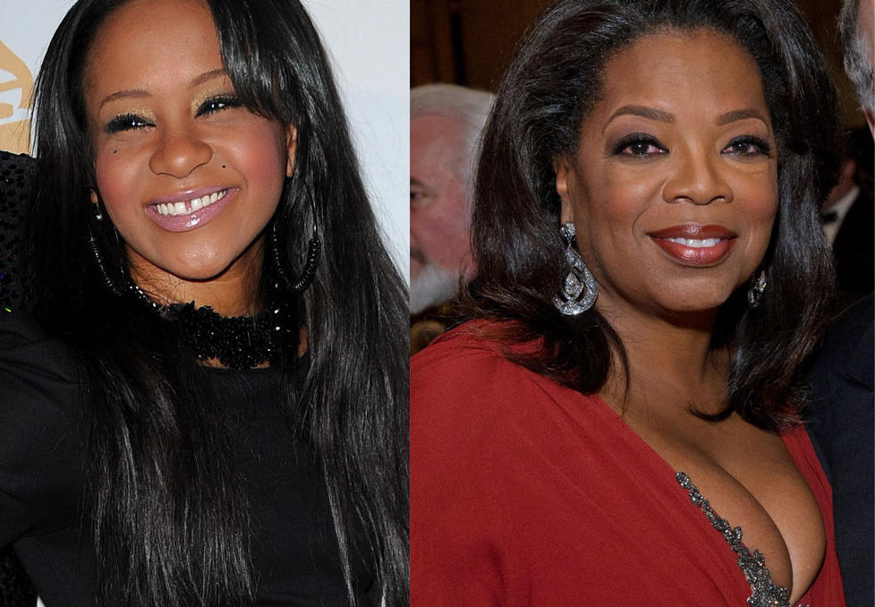SNAKKER MED BOBBI KRISTINA: Oprah Winfrey f�r det aller f�rste intervjuet med Bobbi Kristina Brown, etter at hennes mor, sangstjerne Whitney Houston, d�de 11. februar i �r. Foto: Stella Pictures