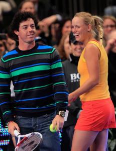 Wozniacki dro kjæresten ut på banen i natt