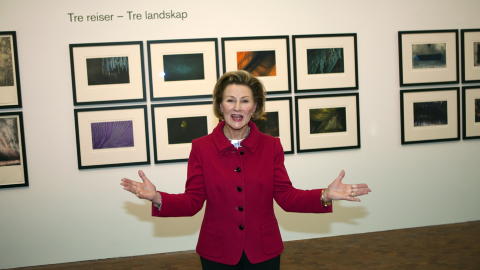 HADDE M�TE: Dronning Sonja inviterte Joralf Gjerstad p� Slottet. Foto: Anders Gr�nneberg