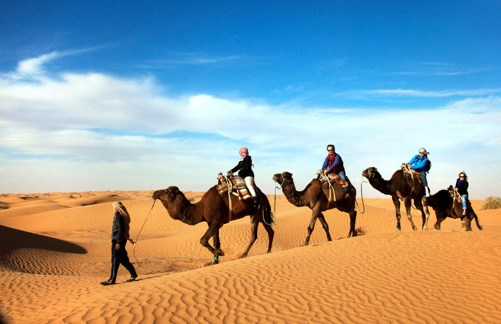 DROMEDARSAFARI: Rideturen p� dromedar innover i �rkenen er oppfyllelsen av en dr�m for de aller fleste. Foto: BARBRO F. STEINDE