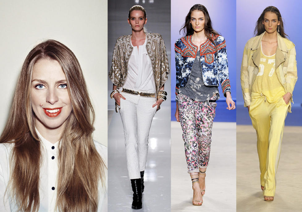 ANJAS FAVORITTER: Anja Stang, moteredakt�r i magasinet Stella, lar seg inspirere av Isabel Marants jakker, samt Balmains gulljakke, til v�ren. Foto: Stella