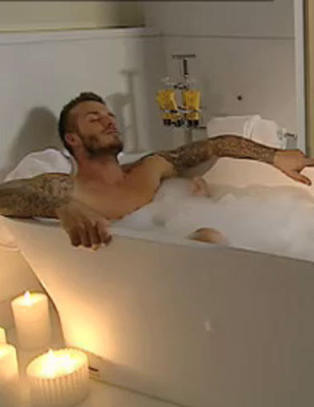 Hvem har Beckham dratt med seg i badekaret?