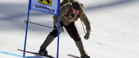 Er det bestefar i l�ypa? Nei, det er Didier Cuche