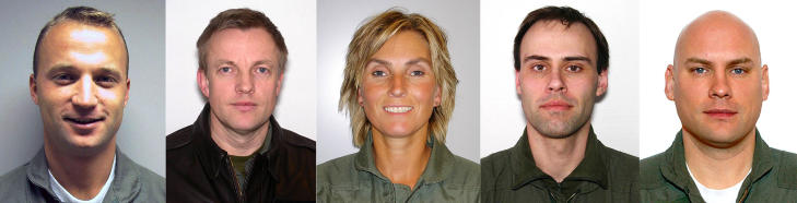 OMKOM PÅ KEBNEKAISE: F.v. flyger Ståle Garberg (42), skvadronsjef Truls Ørpen (46), lasteleder Siw Robertsen (45), lasteleder Bjørn Haug (40), flytryggingsoffiser Steinar Utne (35). Foto: FORSVARET OMKOM PÅ KEBNEKAISE: F.v. flyger Ståle Garberg (42), skvadronsjef Truls Ørpen (46), lasteleder Siw Robertsen (45), lasteleder Bjørn Haug (40), flytryggingsoffiser Steinar Utne (35). Foto: FORSVARET