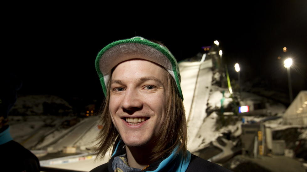 UNGKAR: Hopperen Tom Hilde sier til Dagbladet at han ikke er p� fl�rter'n med slovensk TV-reporter.
Foto: Terje Bendiksby / Scanpix