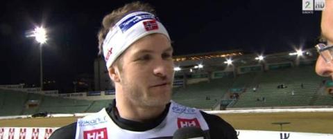 Her gir han seiersintervjuet - uten � vite at han er sl�tt