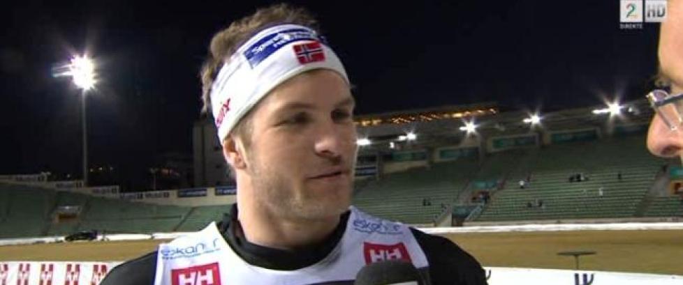 Her gir han seiersintervjuet - uten � vite at han er sl�tt