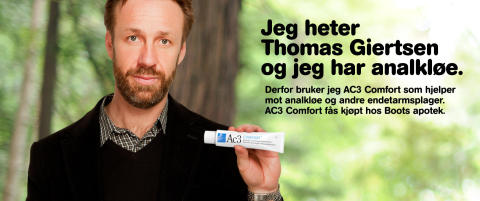 - Jeg heter Thomas Giertsen og jeg har analkløe