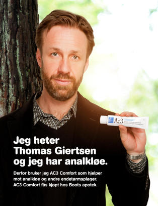 - Jeg heter Thomas Giertsen og jeg har analkløe
