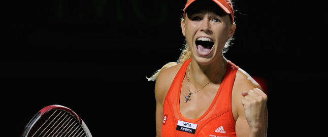 Wozniacki tok sin f�rste seier mot Serena