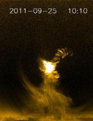 Filmet enorm tornado p� sola