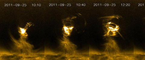 Filmet enorm tornado p� sola