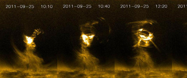 Filmet enorm tornado p� sola