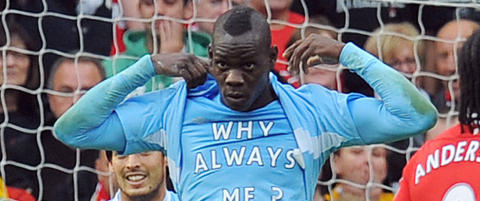 Balotelli krasjet bilen i Manchester sentrum
