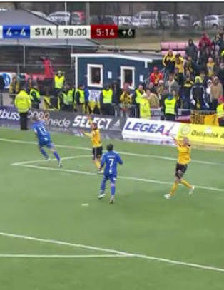 Ho�s fors�kte en �Guds h�nd� fem minutter p� overtid