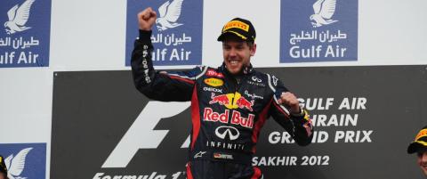 Vettel vant i Bahrain samtidig som gatekampene raste