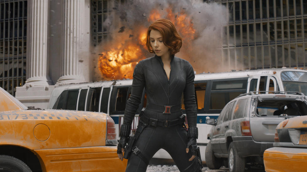 REDDER MANHATTAN: Scarlett Johansson er �Black Widow�, den eneste kvinnelige superhelten i actionfylte �The Avengers�.