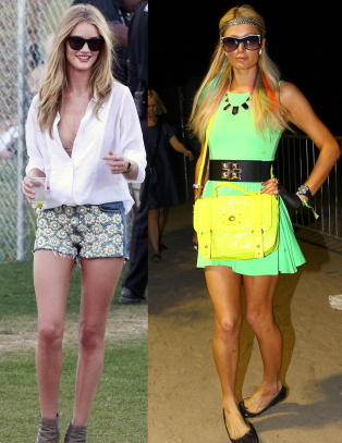 Supermodellen i dongerishorts eller fargeklatten Paris Hilton?