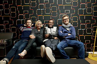 MENTORGJENG: Sammen med Sondre Lerche, Yosef Wolde-Mariam og Magne Furuholmen utgj�r Hanne S�rvaag mentorpanelet i talentprogrammet �The Voice�. Foto: Torbj�rn Gr�nning / Dagbladet