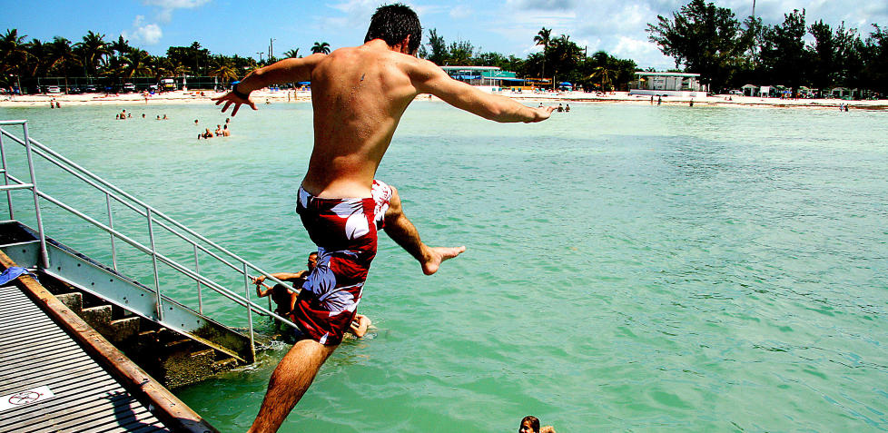 FLORIDA: Badeferie p� de langgrunne strendene i Key West. Alle foto: KIRSTEN M. BUZZI
