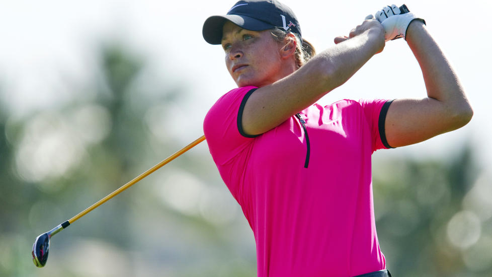 BEDRE: Suzann Pettersen har bedret spillet sitt etter svak start i Alabama. Foto: AP Photo/Eugene Tanner