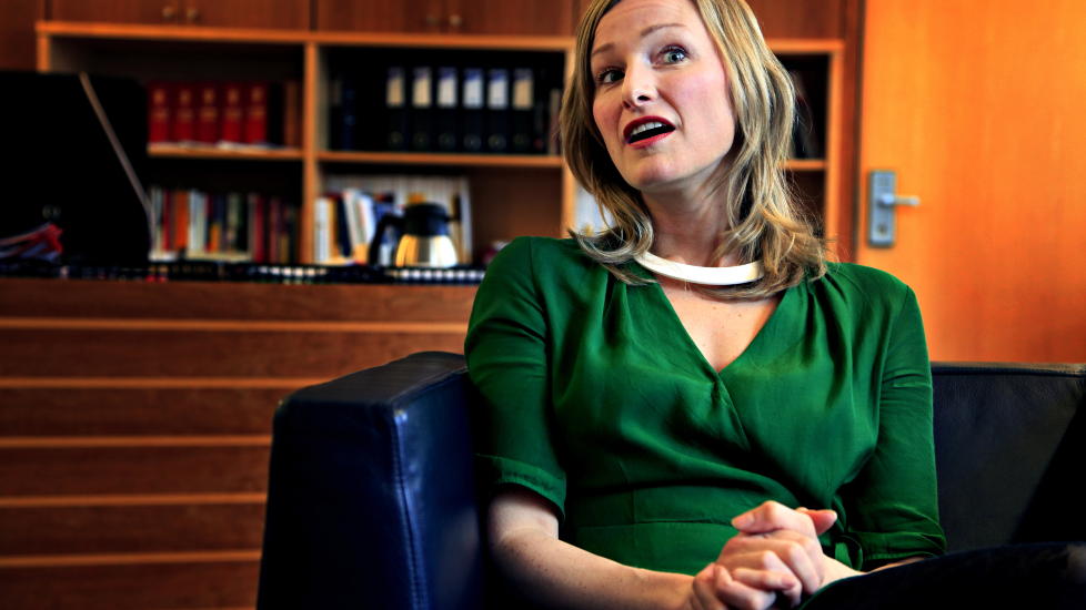 F�r kritikk:: Inga Marte Thorkildsen p� statsr�dskontoret. M� svare for innblanding i politiarbeid S�ndre Buskerud. Foto: Jacques Hvistendahl/Dagbladet.