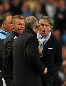 Ferguson og Mancini i voldsomt munnhuggeri