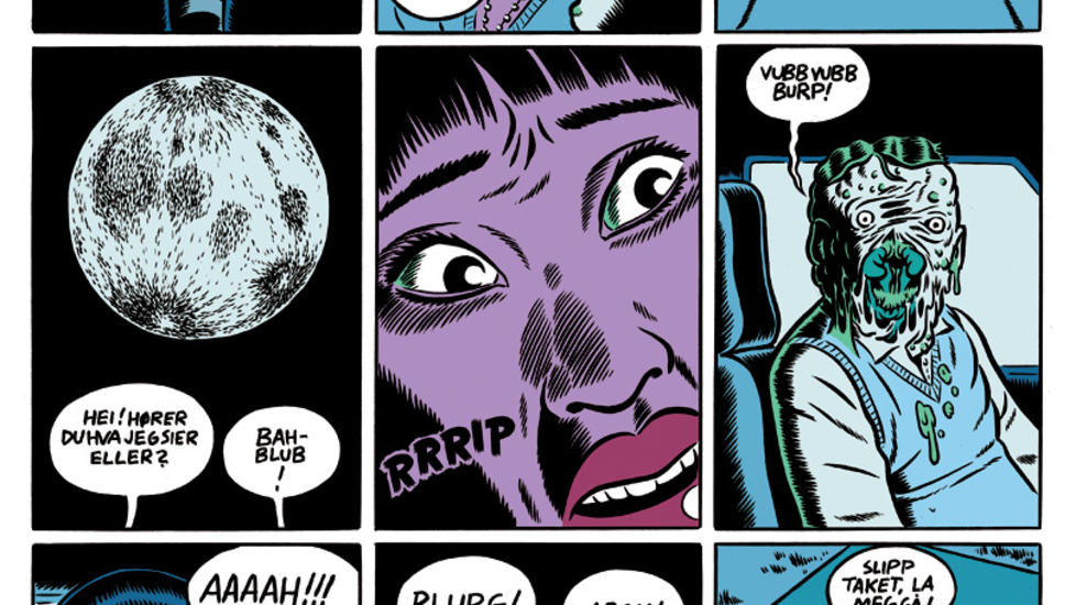 SP�KELSESAKTIG: De tre historiene i tegneserieromanen �Kryp� er alle sp�kelsesaktige. Illustrasjon fra boka