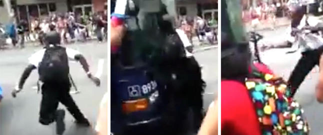 Da det ble gr�nt lys l�p studenten rett ut i veien - men bussen som kom i full fart stoppet ikke