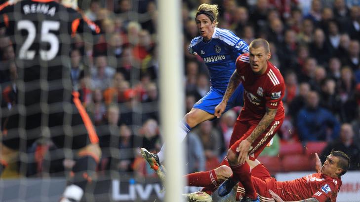 NESTEN FOR TORRS: Spanjolen skjøt i tverrliggeren, og fikk under kampen en blandet mottakelse på Anfield i kveld Foto: AFP PHOTO/ PAUL ELLIS/NTB scanpix NESTEN FOR TORRS: Spanjolen skjøt i tverrliggeren, og fikk under kampen en blandet mottakelse på Anfield i kveld Foto: AFP PHOTO/ PAUL ELLIS/NTB scanpix