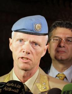Robert Mood kom uskadd fra eksplosjon i Syria