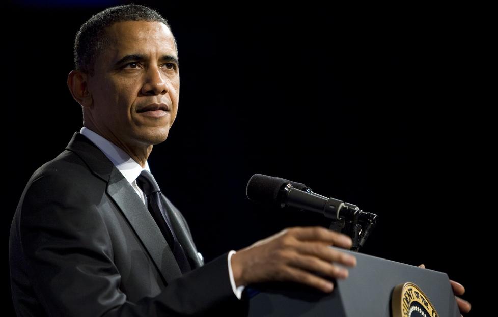 UTE AV TENKEBOKSEN: En overraskende klar uttalelse fra visepresident Joe Biden p� s�ndag, ble i dag fulgt av en krystallklar Obama. Foto: KRISTOFFER TRIPPLAAR / EPA / NTB SCANPIX
