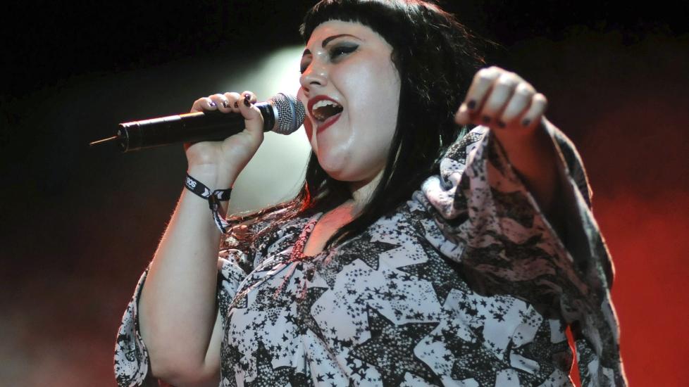 Gossip-vokalist Beth Ditto. Foto: Israel Sanchez/EPA/NTB Scanpix