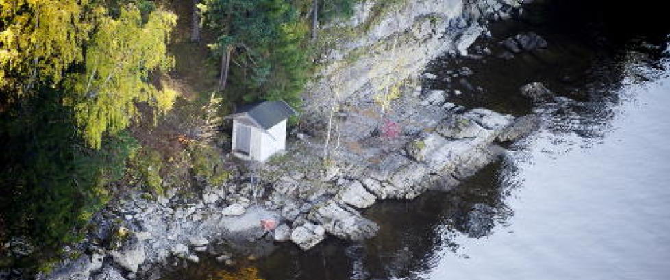 <b>14 DØDE HER:</b> Ved pumpehuset ble 14 personer drept av Breiviks skudd. Hamed mistet en arm og et bein.