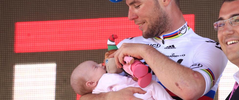 Cavendish tok med datteren på seierspallen