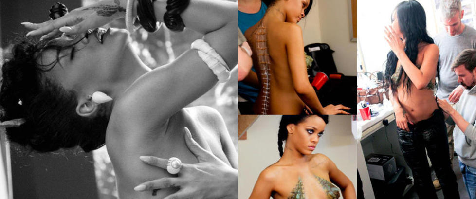 Hun er ikke akkurat sjenert: Rihanna deler toppl�sbilder med fansen p� Facebook