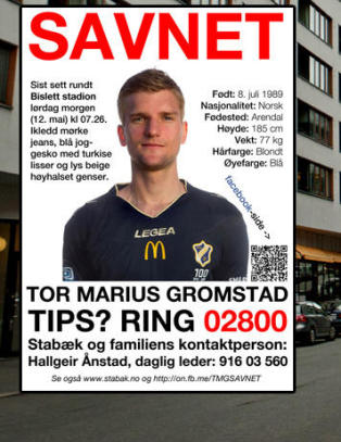 Hundrevis leter etter Tor Marius Gromstad (22)