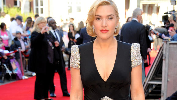 KATE WINSLET: Skuespilleren hadde p� seg en nydelig sort Jenny Packham-kjole prydet med glitrende dekorasjoner, da hun deltok p� premieren til �Titanic 3D� i mars. Foto: Stella Pictures