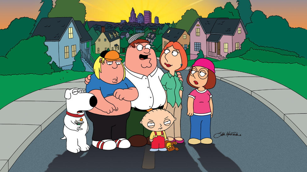 FAMILIEN GRIFFIN: Dra til steder i den amerikanske delstaten Rhode Island som du kjenner fra �Family Guy�. Foto: FOX/VIASAT 4