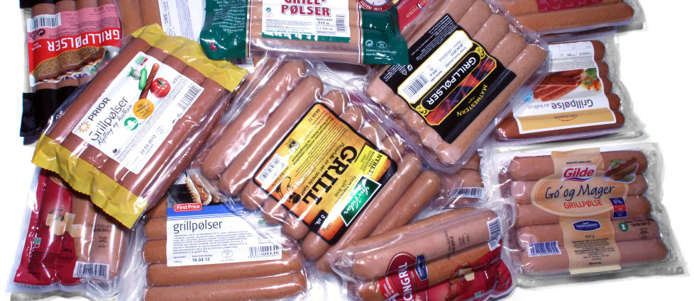 P�LSER ER POPUL�R MAT: Vi har testet n�ringsinnholdet i 13 ulike typer grillp�lser. Vi har ikke testet p� smak, men du kan stemme p� den du syns smaker best. Foto: ERIK HELGENESET
